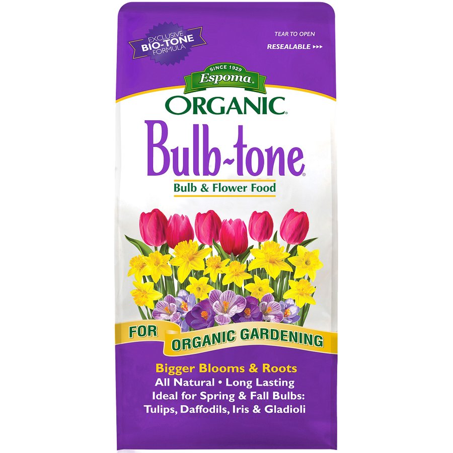 Espoma Organic Bulb-Tone fertilizer bag for spring and fall flower bulbs